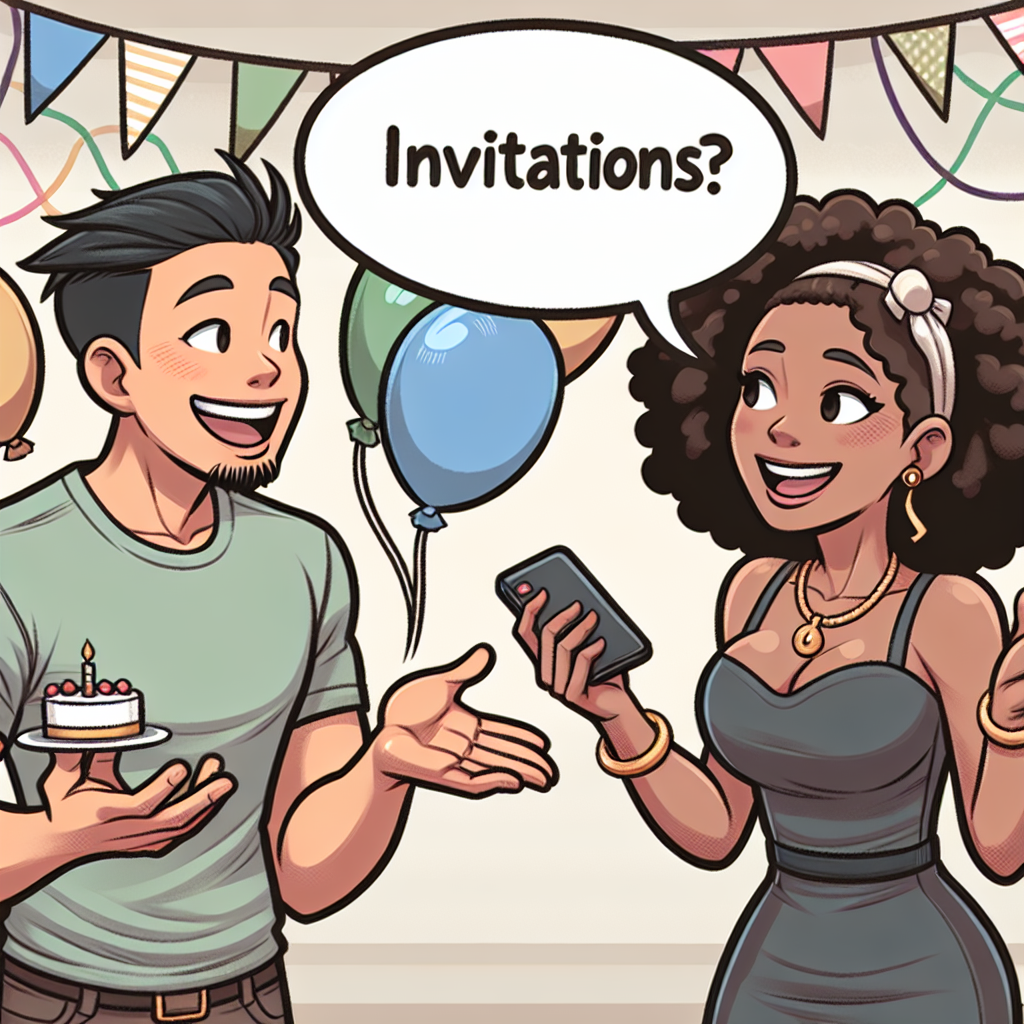 Engels oefenen: Uitnodigen voor een feestje
