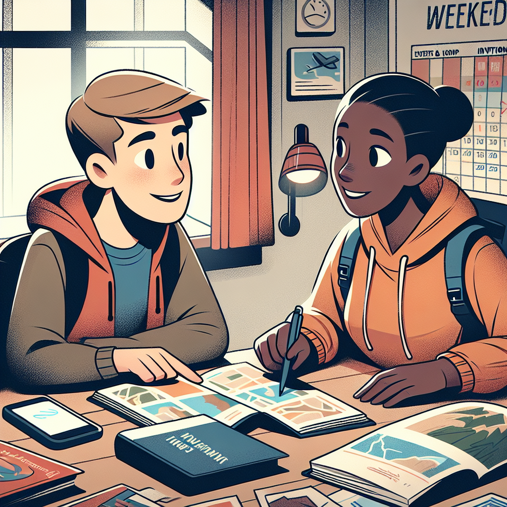 英语情景模拟：计划周末旅行