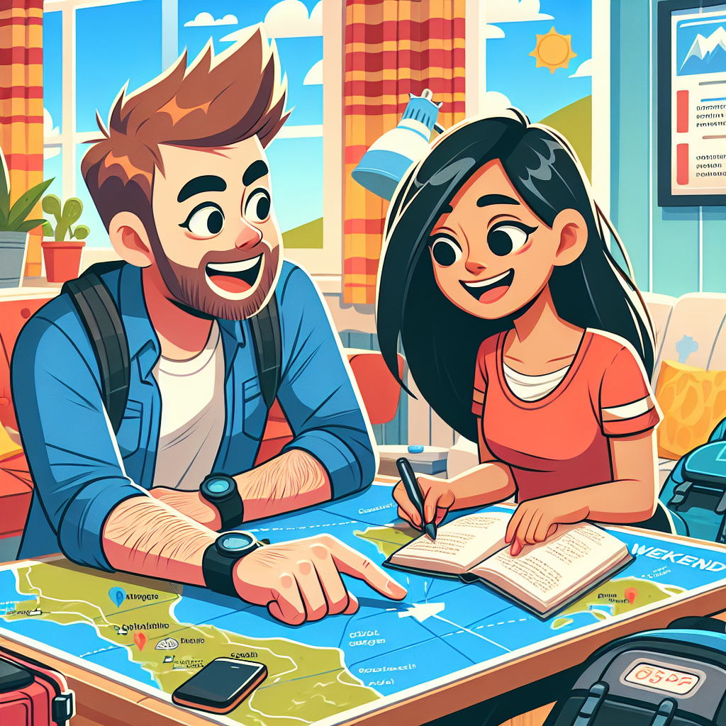 حوار لتخطيط رحلة بالإنجليزية