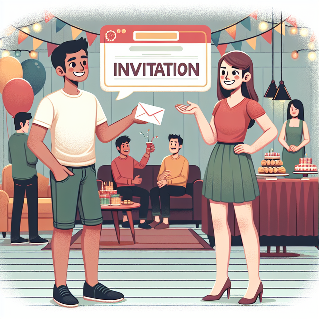 パーティー招待の英語ロールプレイ練習