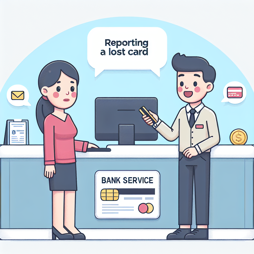 カード紛失報告の英語練習