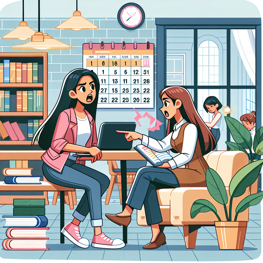 試験延長をお願いする英会話練習