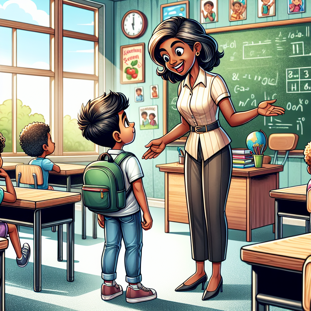 نقش‌آفرینی مکالمه روز اول مدرسه به انگلیسی