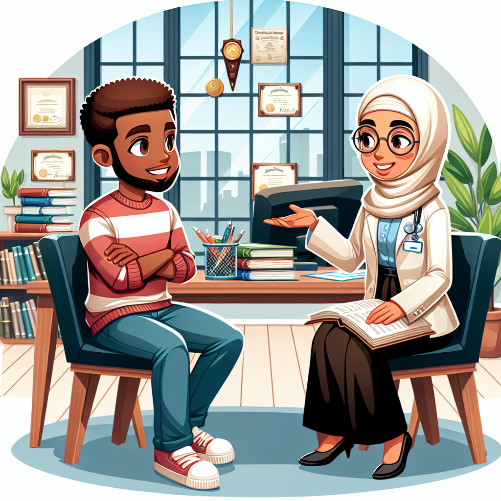 Englisch Rollenspiel: Noten mit dem Professor besprechen