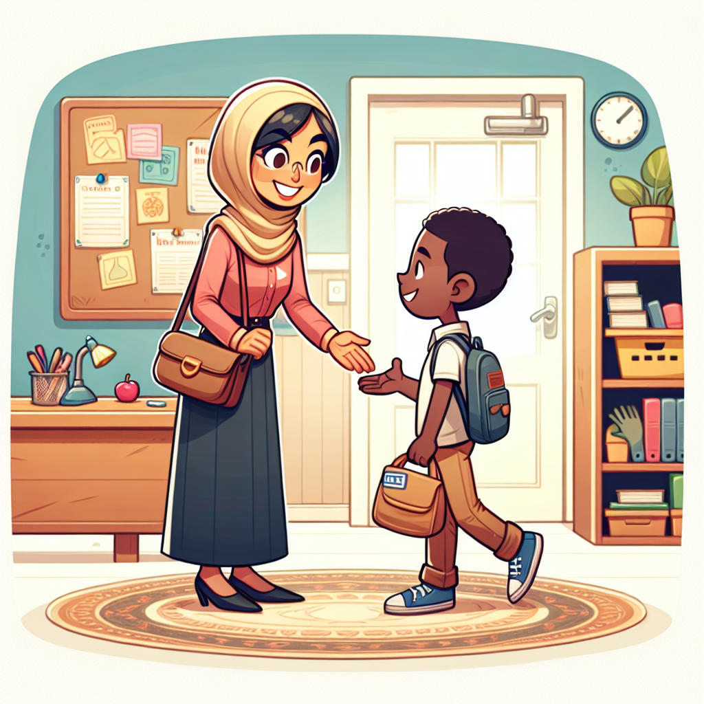 英語 学校初日の会話練習