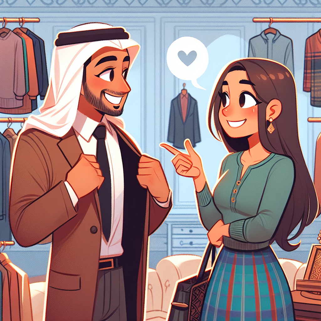 تمثيل محادثة إطراء على الملابس بالإنجليزية