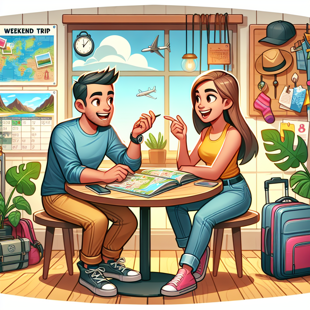 週末旅行計画の英会話を練習しよう