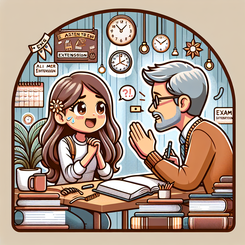 Pratique pedir extensão de exame em inglês