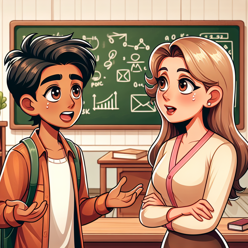 تدريب على حوار تمديد الامتحان بالإنجليزية